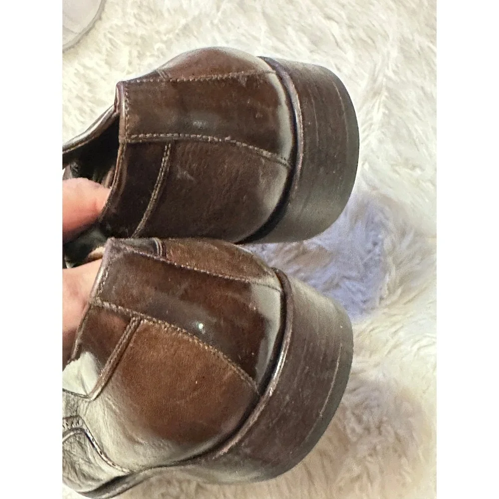 STAMATI MASTROIOANNI Brown Leather Cap Toe Oxford Dress Shoes Mens